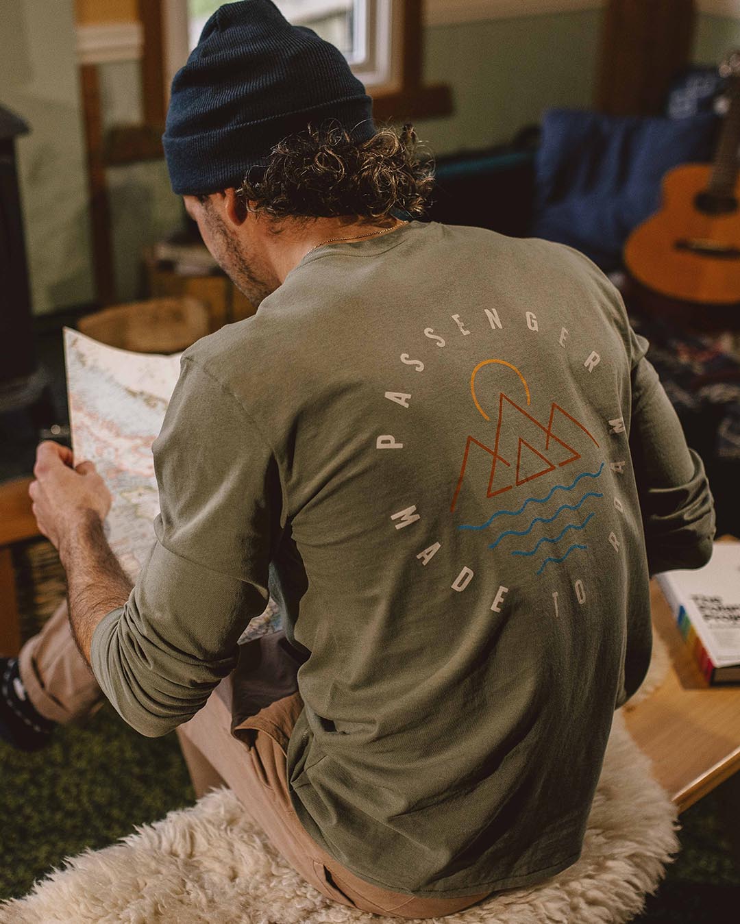 Escapism Recycled Cotton Ls T-Shirt - Dusty Olive