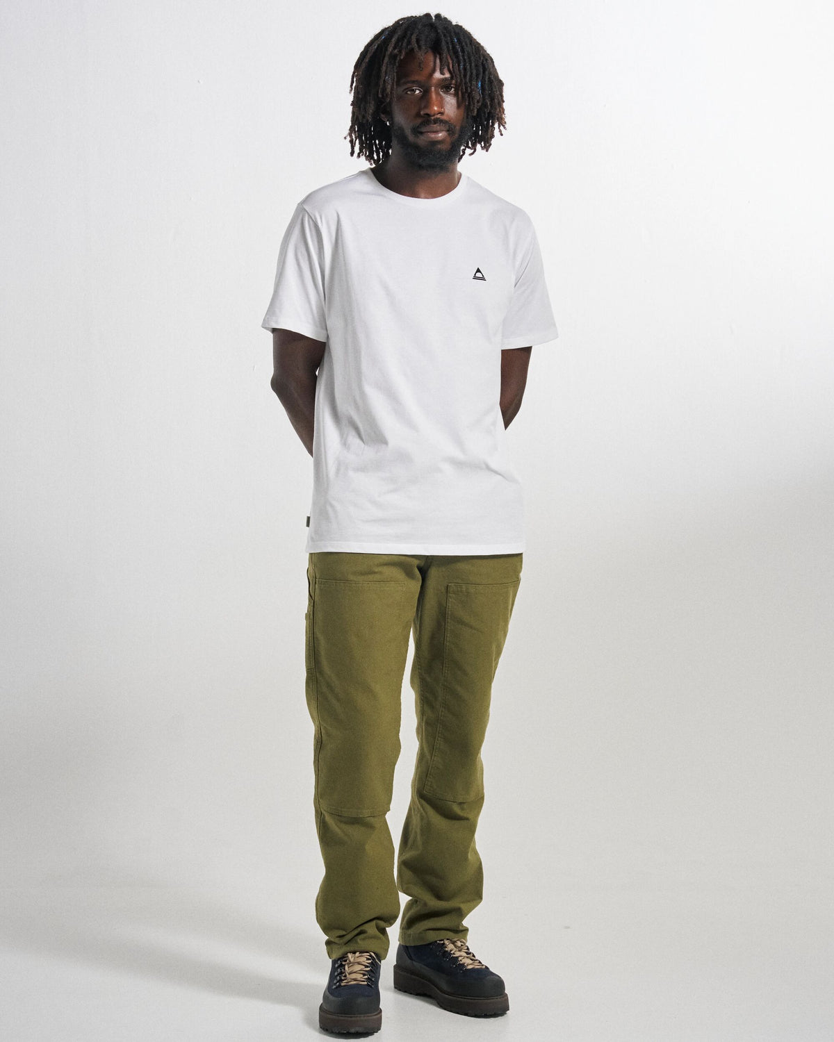 Vantage Lined Cotton Canvas Trouser - Khaki - Studio Model