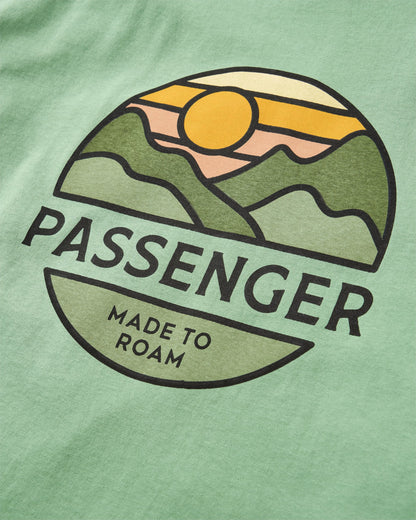 Laidback Recycled Cotton Relaxed Fit T-Shirt - Stem Green - Flatlay