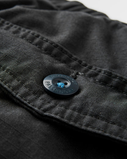 Rif-Raf Organic Cotton Ripstop Trouser - Black - Flatlay