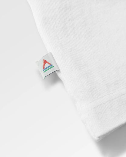 Classic Recycled Cotton LS T-Shirt - White - Flatlay