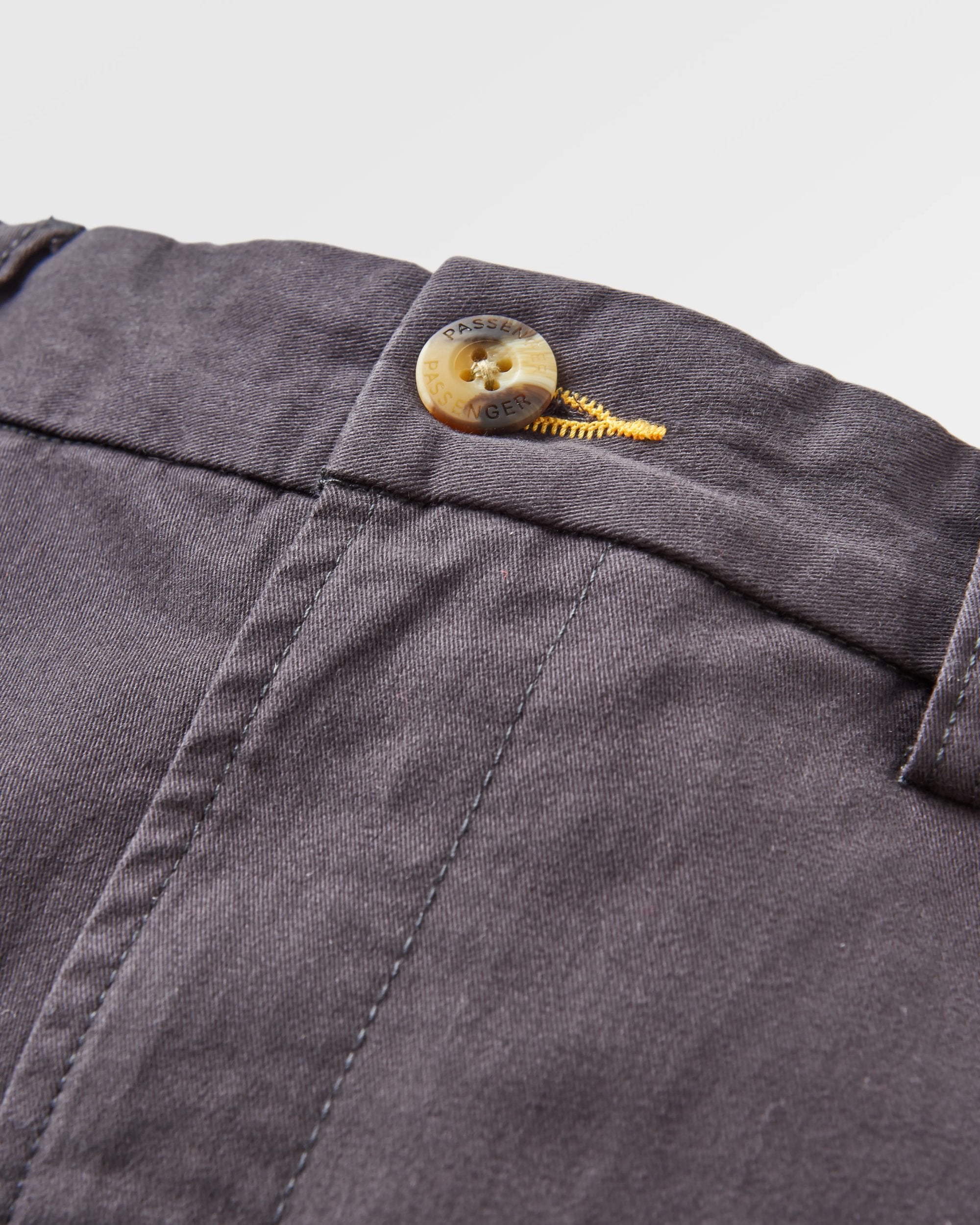 365 Organic Cotton Trouser - Faded Black - Flatlay