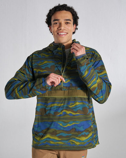 Gusto Windshell Anorak - Reflection Khaki - Studio Model