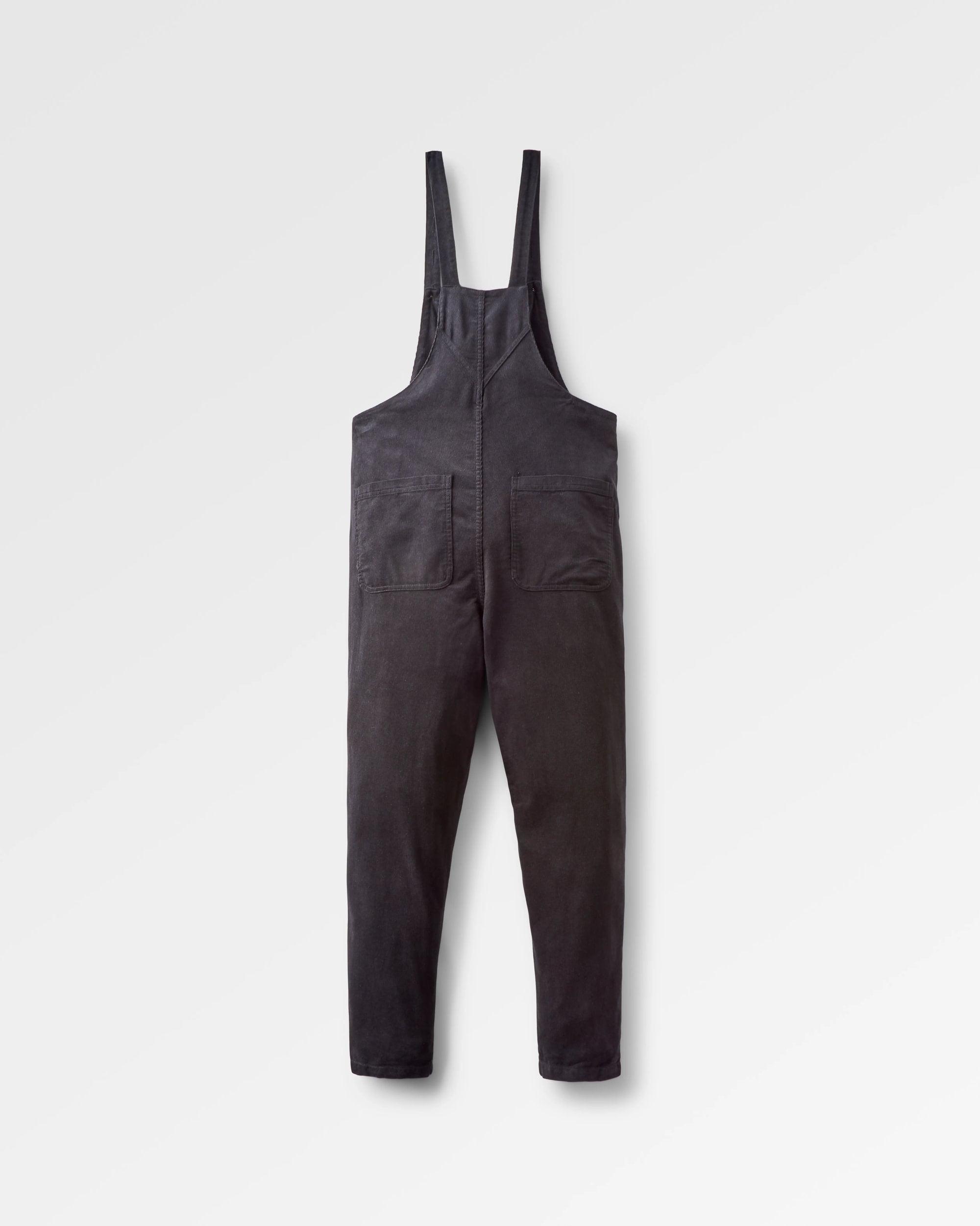Meadows Organic Cotton Cord Dungarees - Black - Flatlay