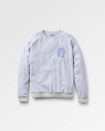 Fade Organic Cotton Sweatshirt - Lilac Mist Marl - Flatlay