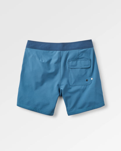 Hollow Recycled Boardshort - Blue Pool - Flatlay
