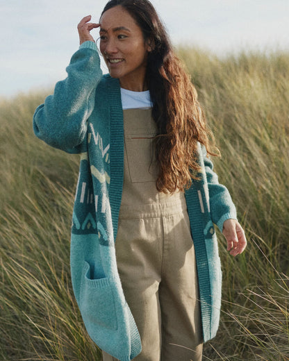 Nettle Recycled Knitted Cardigan - Arctic - Lifestyle