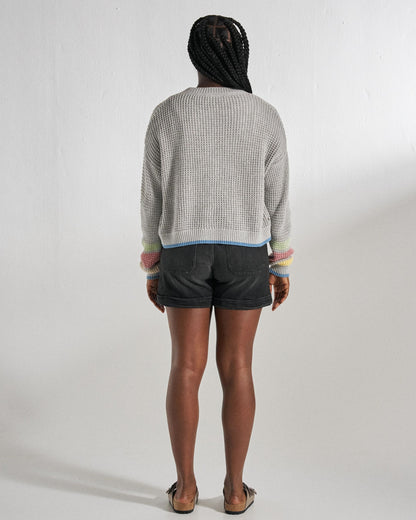 Serenity Knitted Cardigan - Grey Marl - Studio Model