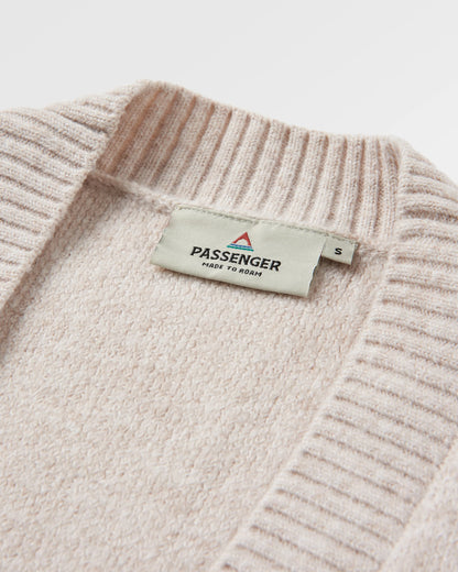 Nettle Recycled Knitted Cardigan - Birch - Flatlay