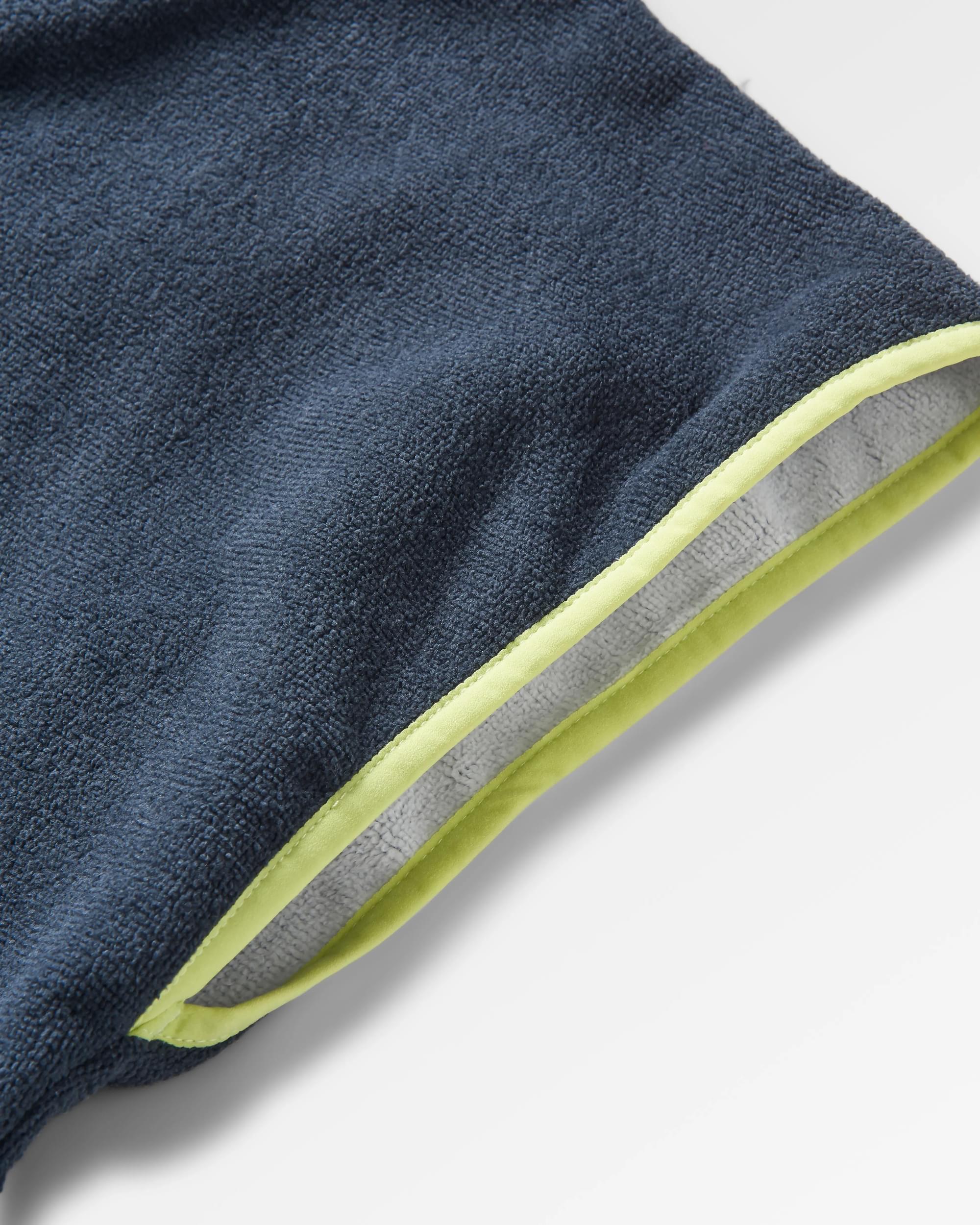 Tulum Recycled Towel Poncho - Charcoal/Abstract Seaweed - Flatlay