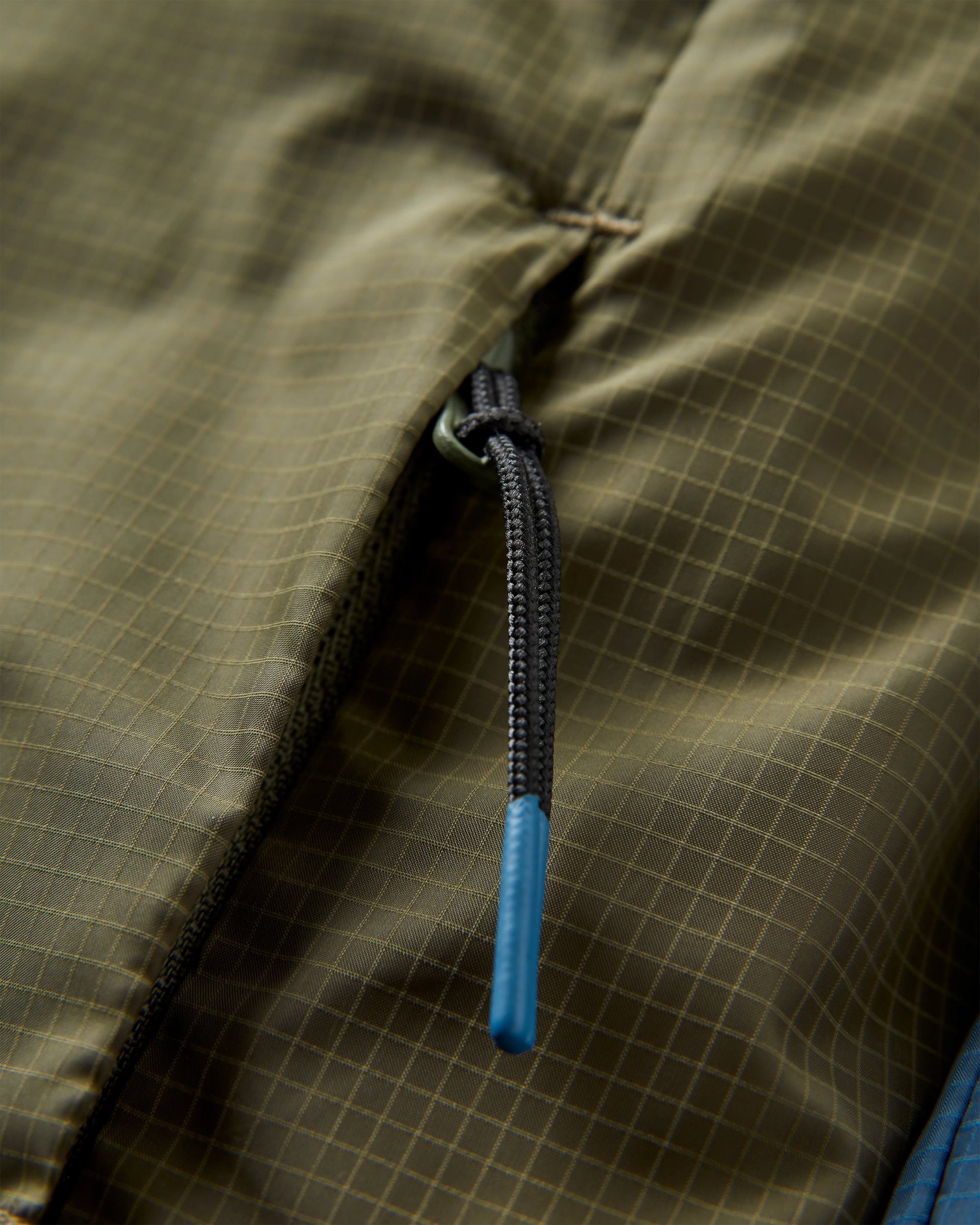 Gusto Recycled Windshell Jacket - Khaki/Dark Denim - Flatlay