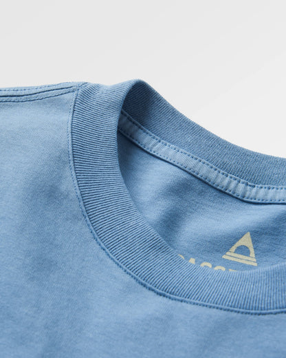 Dune Recycled Cotton Relaxed Fit T-Shirt - Faded Denim - Flatlay