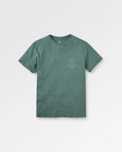 Escapism Recycled Cotton T-Shirt - Dark Forest - Flatlay