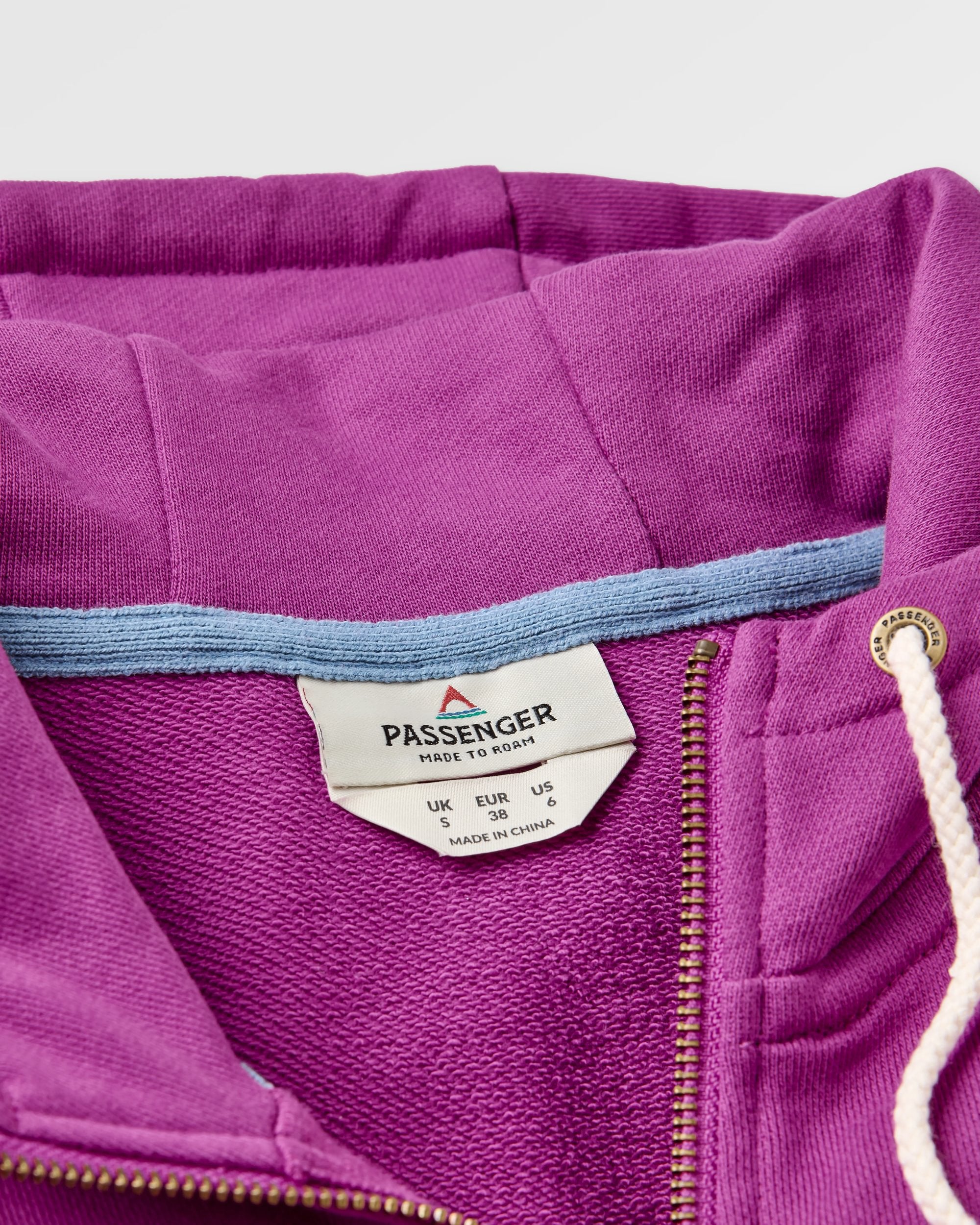 Brooke Zip Hoodie - Wild Berry  - Flatlay