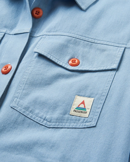 Stella Organic Cotton LS Shirt - Faded Denim - Flatlay