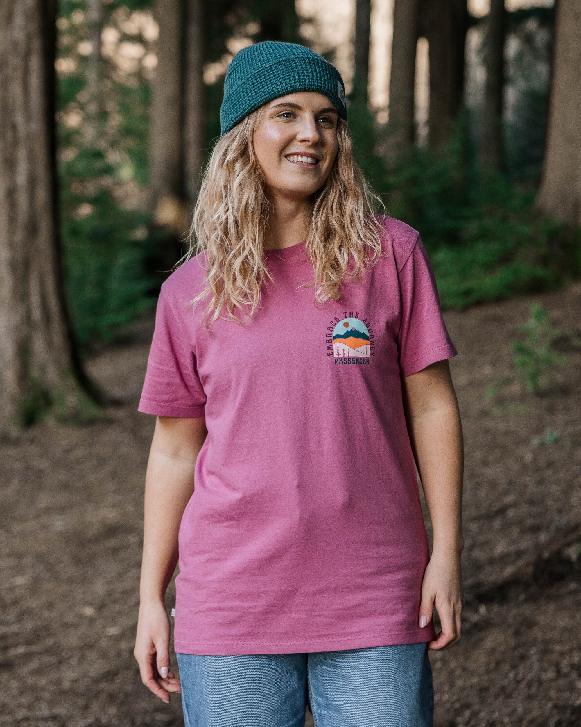 Outlook Recycled Cotton T-Shirt - Mauve Haze - Lifestyle