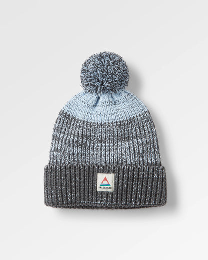 Crag Recycled Bobble Hat - Charcoal/Arctic - Flatlay