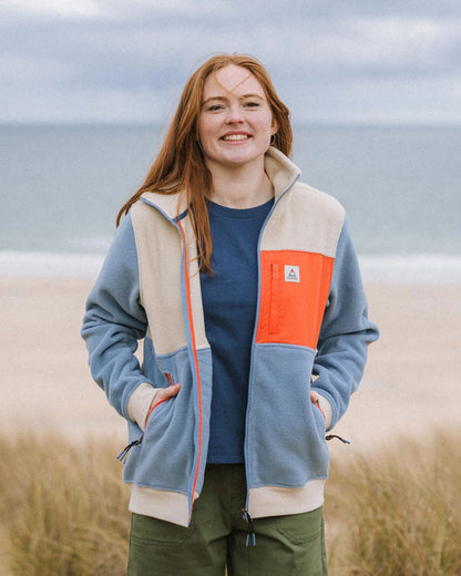 Caspian Recycled Polar Fleece - Faded Denim - Lifestyle