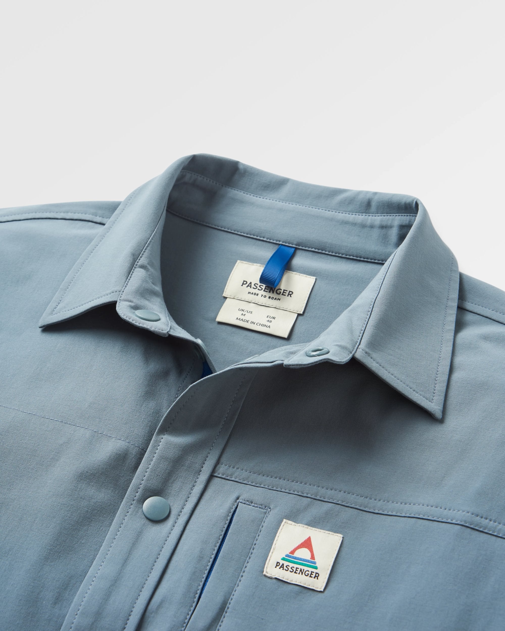 Traveller Stretch Shirt - Storm Grey - Flatlay