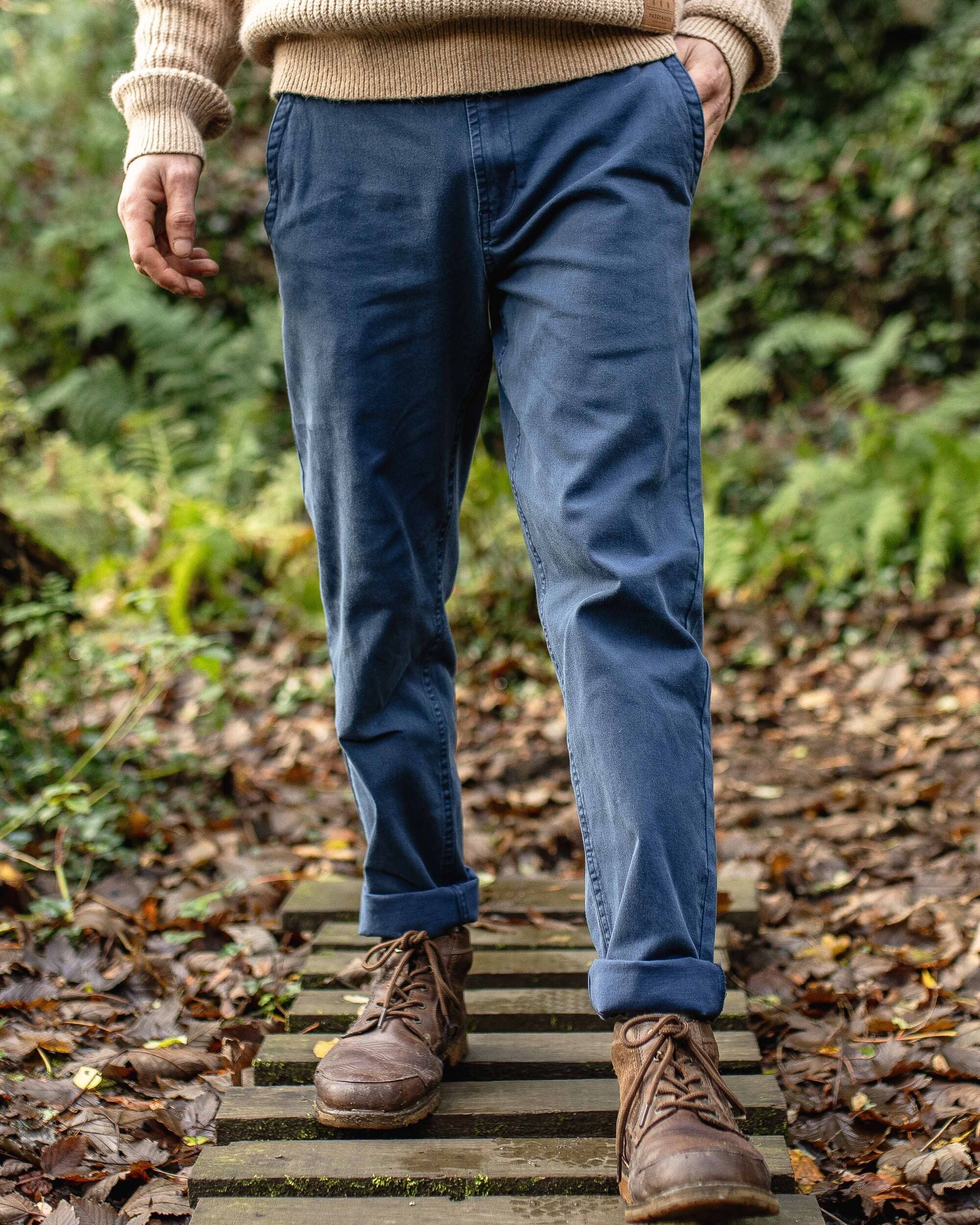 365 Cotton Trouser - Dark Denim - Lifestyle