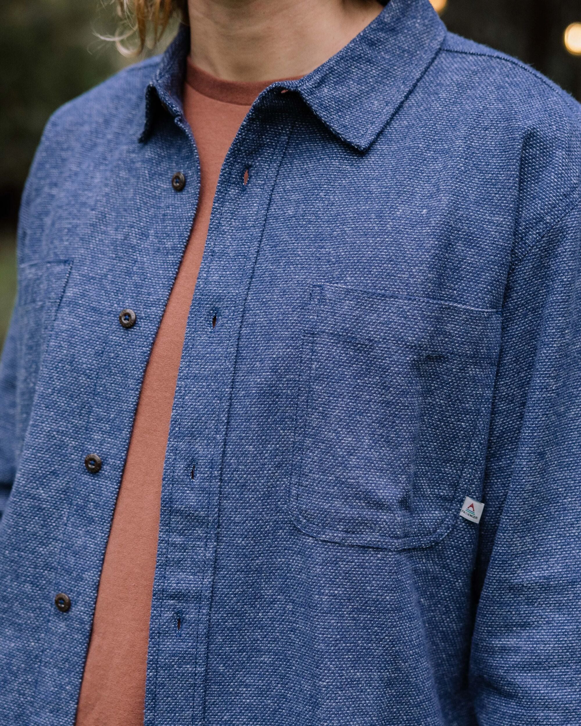 Backcountry Flannel Shirt - Rich Navy/Birch - Lifestyle