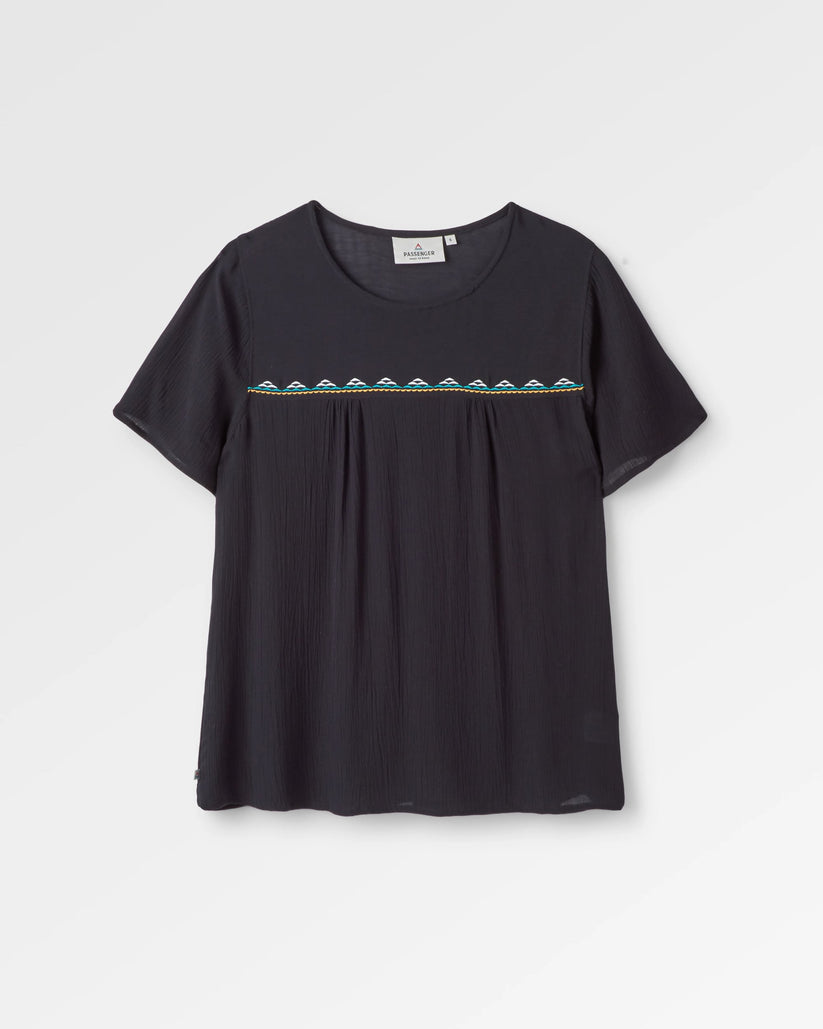 4TAILORS - Petal Top Black