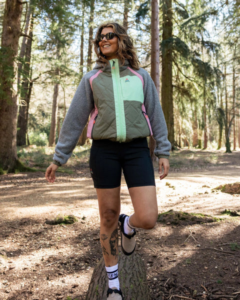 Lara Quilted Jacket Grey Marl/Dusty Olive – Passenger