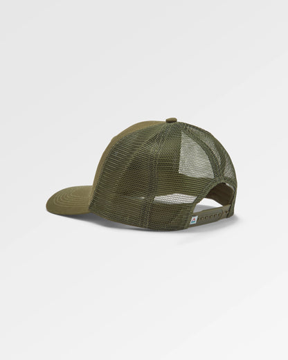 Core Recycled Cotton Trucker Cap - Khaki - Flatlay