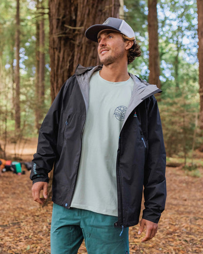 Trailscape Light Men's Recycled Waterproof Jacket - Black - Lifestyle
