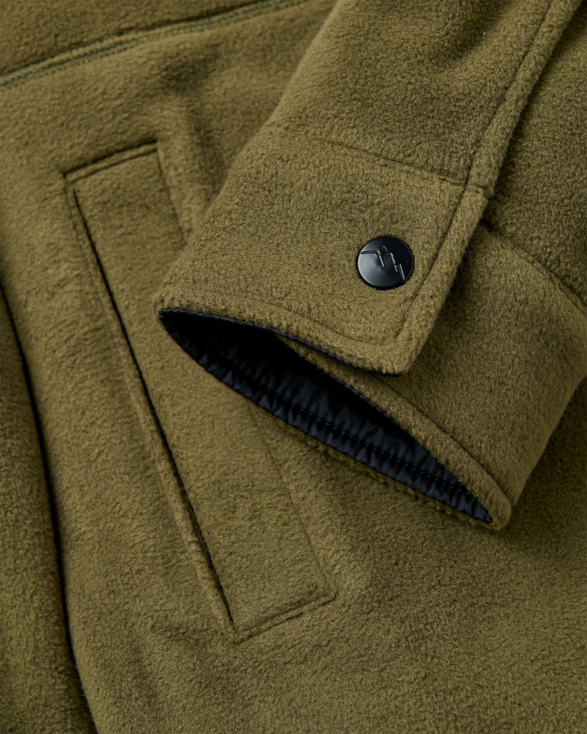 Adapt Recycled Polartec® Overshirt  - Dark Olive - Flatlay