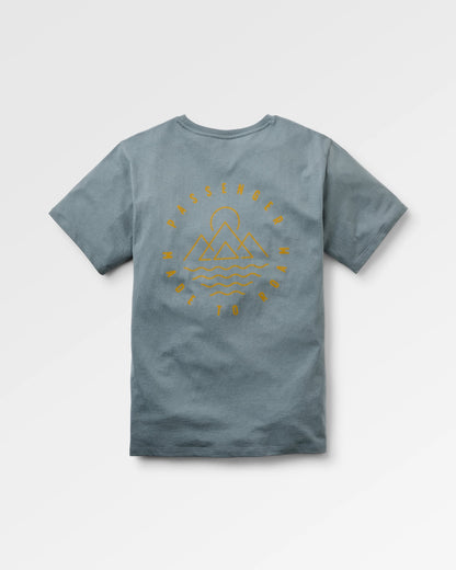 Escapism Recycled Cotton T-Shirt - Storm Grey - Flatlay