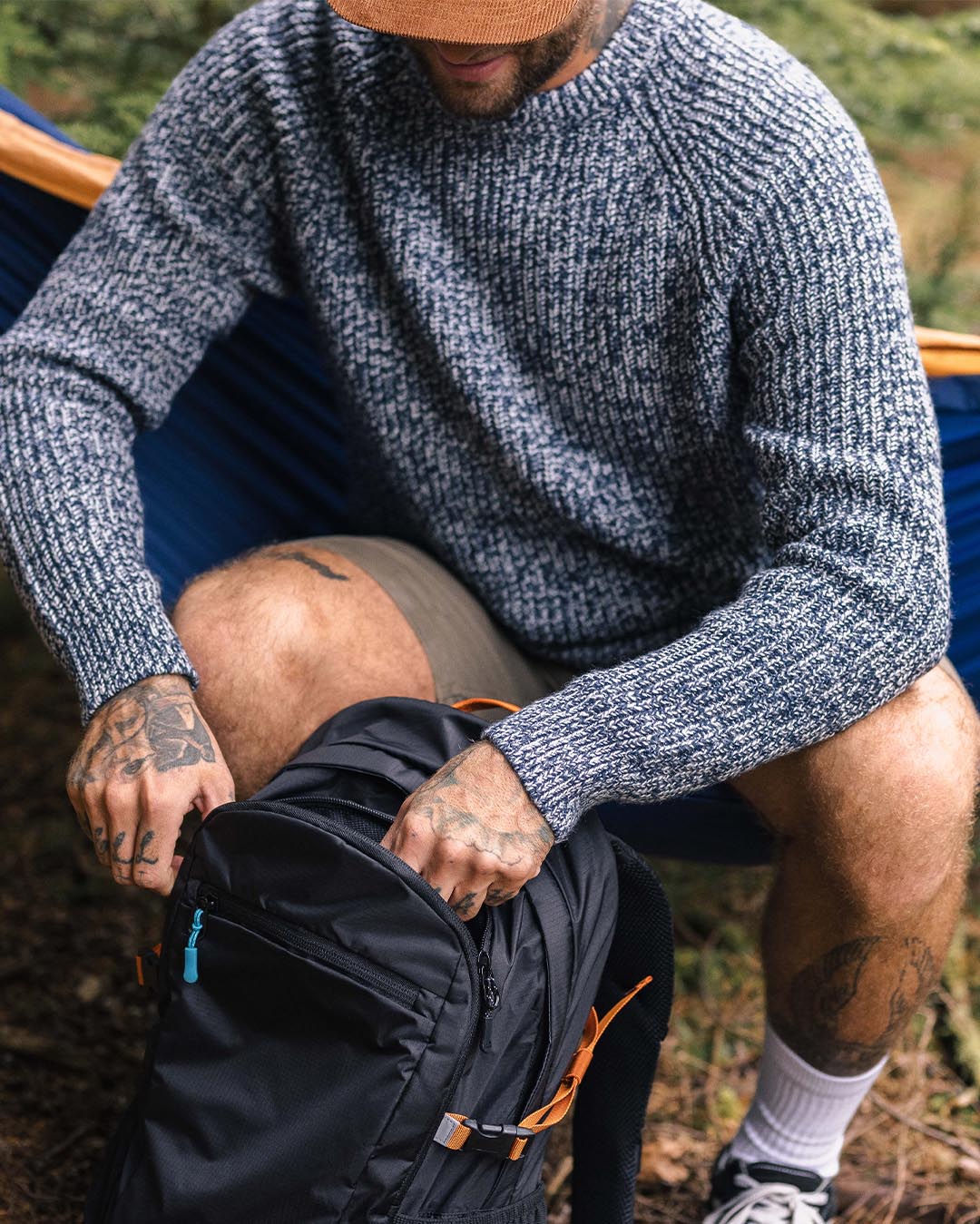 Fog Recycled Knitted Jumper - Grey Marl - Lifestyle