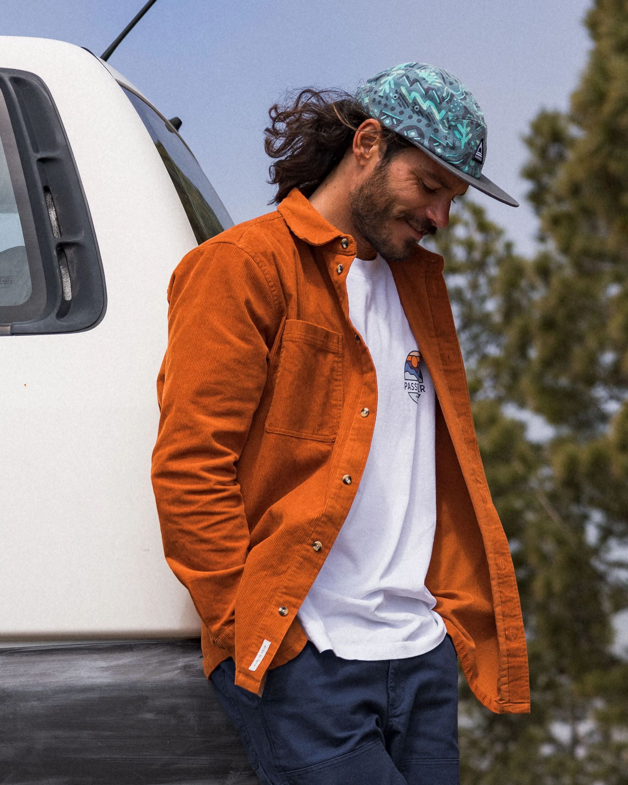 Backcountry Cord Shirt - Sunset Orange - Lifestyle
