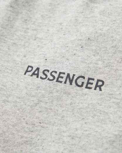 Roamer Recycled Cotton Raglan T-Shirt - Grey Marl - Flatlay