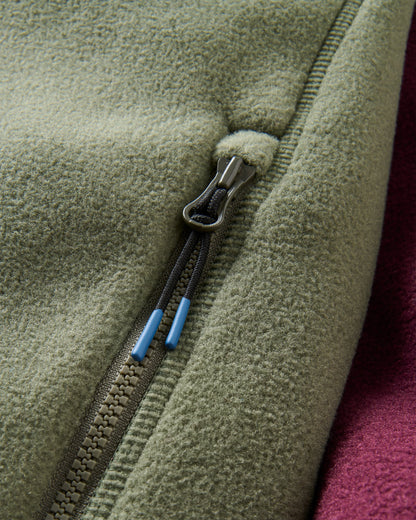 Sierrascape Women's Recycled Polartec® Fleece Hoodie - Fig/Dusty Olive  - Flatlay