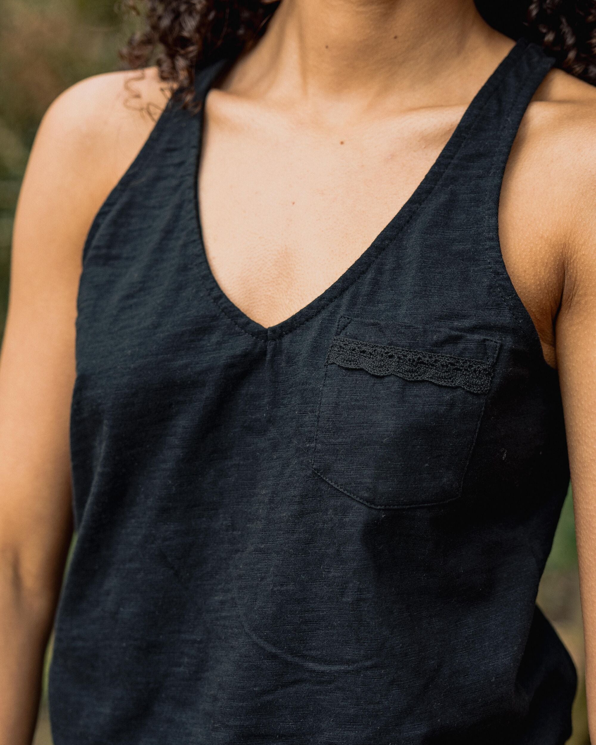 Rivergate Organic Cotton Top - Black - Lifestyle