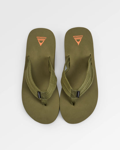 Santos Flip Flop - Khaki - Flatlay