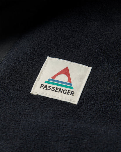 Woodland Hooded Recycled Polartec® Fleece - Black/Khaki - Flatlay