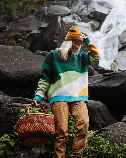 Scenic Recycled Knitted Jumper - Scenic Dark Fern - Lifestyle