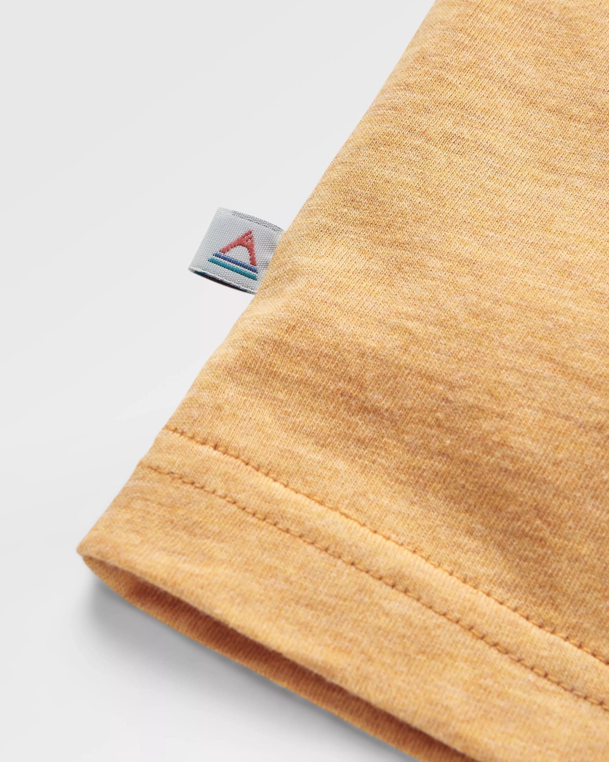 Yuca Organic Cotton T-Shirt - Dusty Ochre Marl - Flatlay