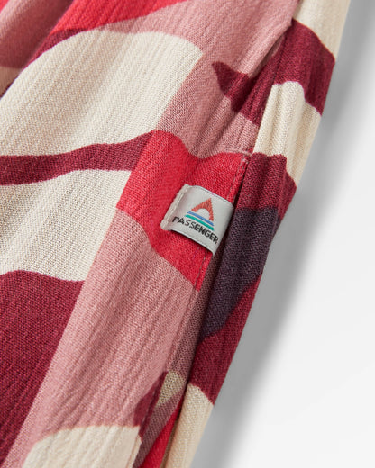 Soleis Woven Maxi Dress - Mountain Foliage Cranberry - Flatlay