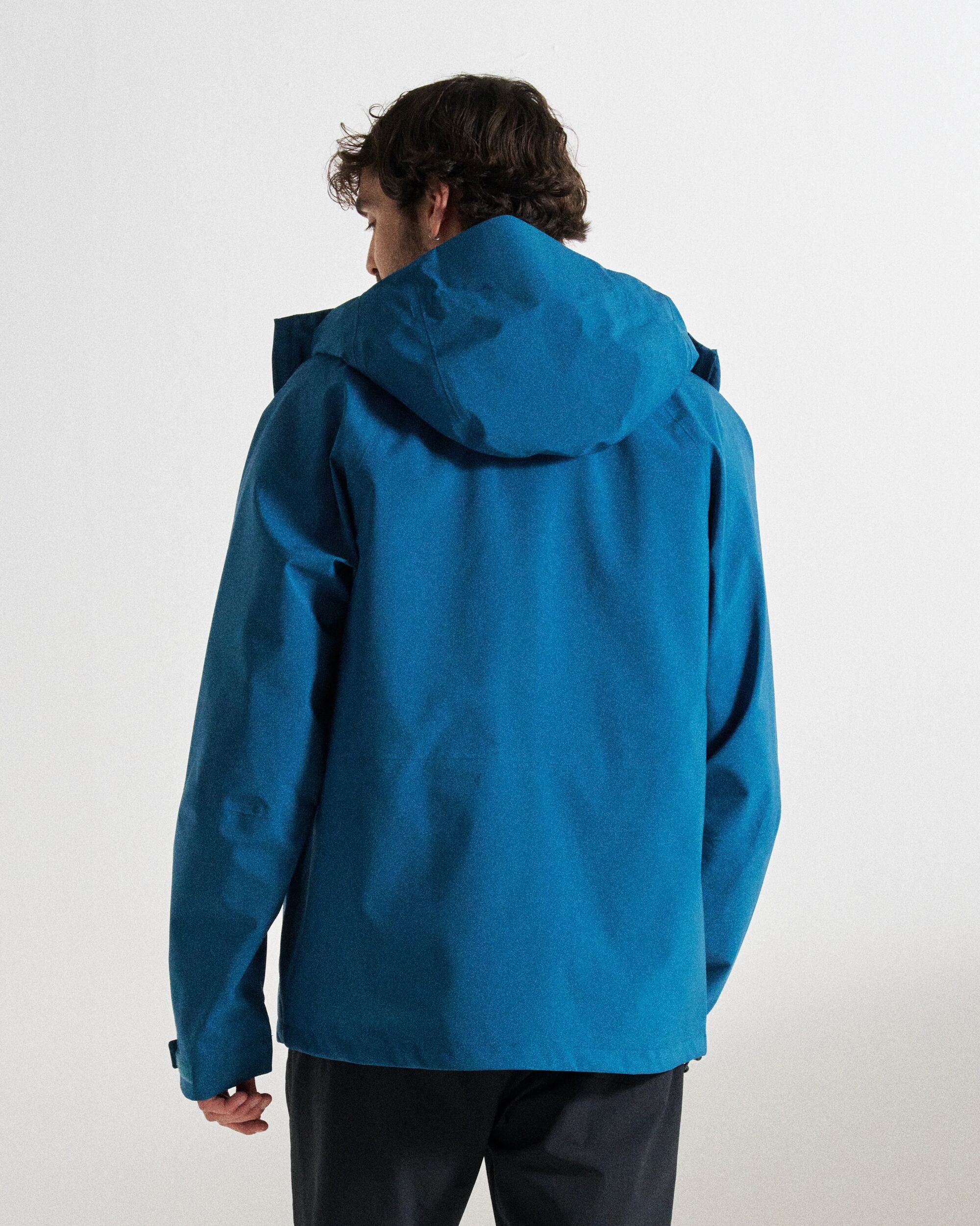 Five Season Recycled Waterproof Jacket - Tidal Blue - Studio Model