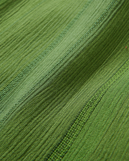 Daylily Loose Trouser - Stem Green Stripe - Flatlay