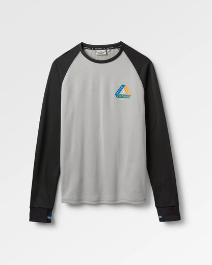 Alpine Recycled Base Layer LS T-Shirt - Black/Grey - Flatlay