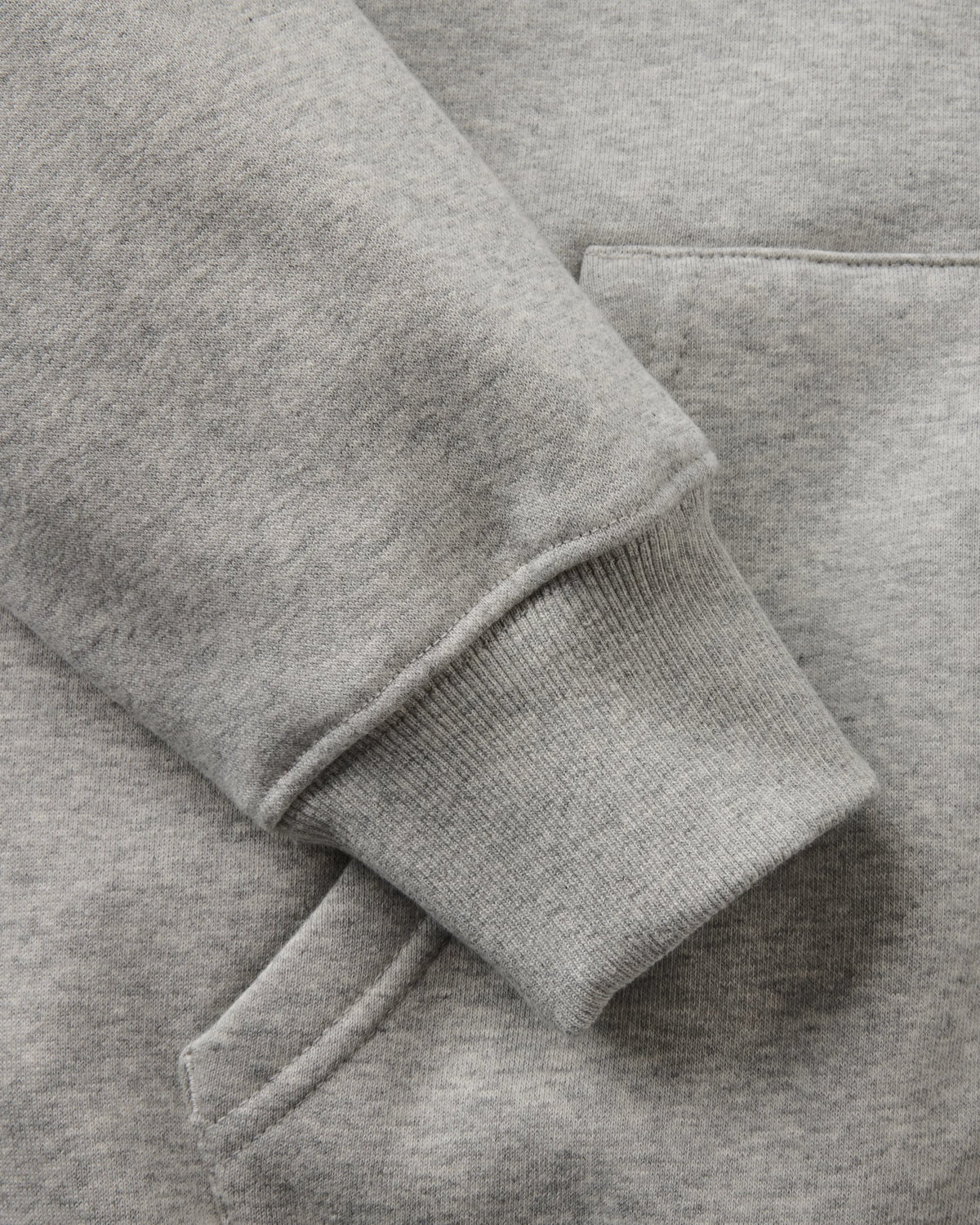 Slower Rhythms Full Zip Hoodie - Grey Marl - Flatlay