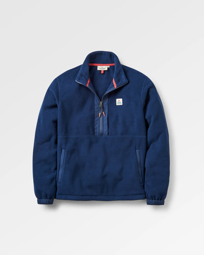 Ebb Recycled Polar Fleece - Rich Navy - Flatlay