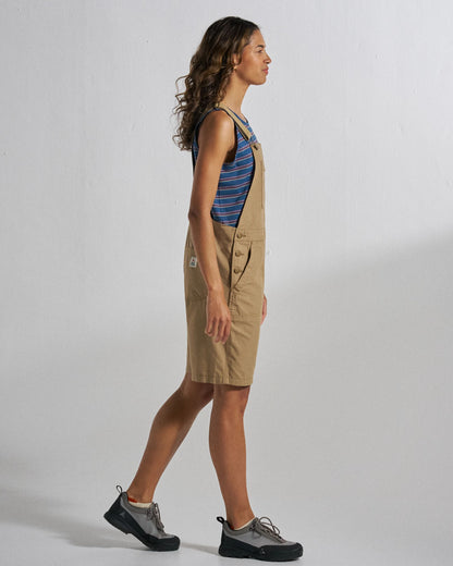 Shuffle Light Cotton Short Dungarees - Elmwood - Studio Model