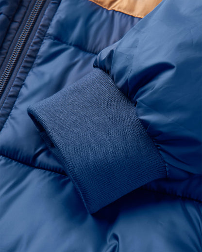 Journey Recycled Insulated Jacket - Rich Navy/Dark Denim - Flatlay