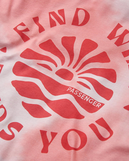 Discovery Organic Cotton T-Shirt - Tie Dye Shell Pink - Flatlay