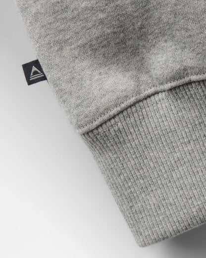 Slower Rhythms Full Zip Hoodie - Grey Marl - Flatlay